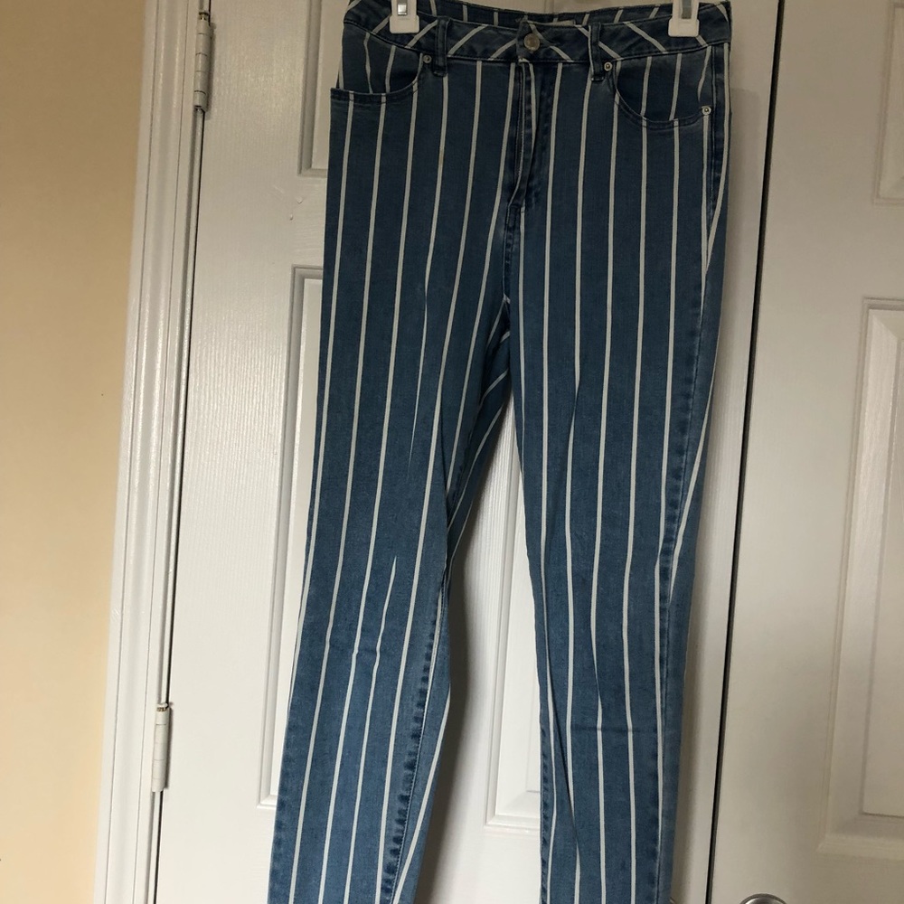 Forever 21 pinstripe jeans